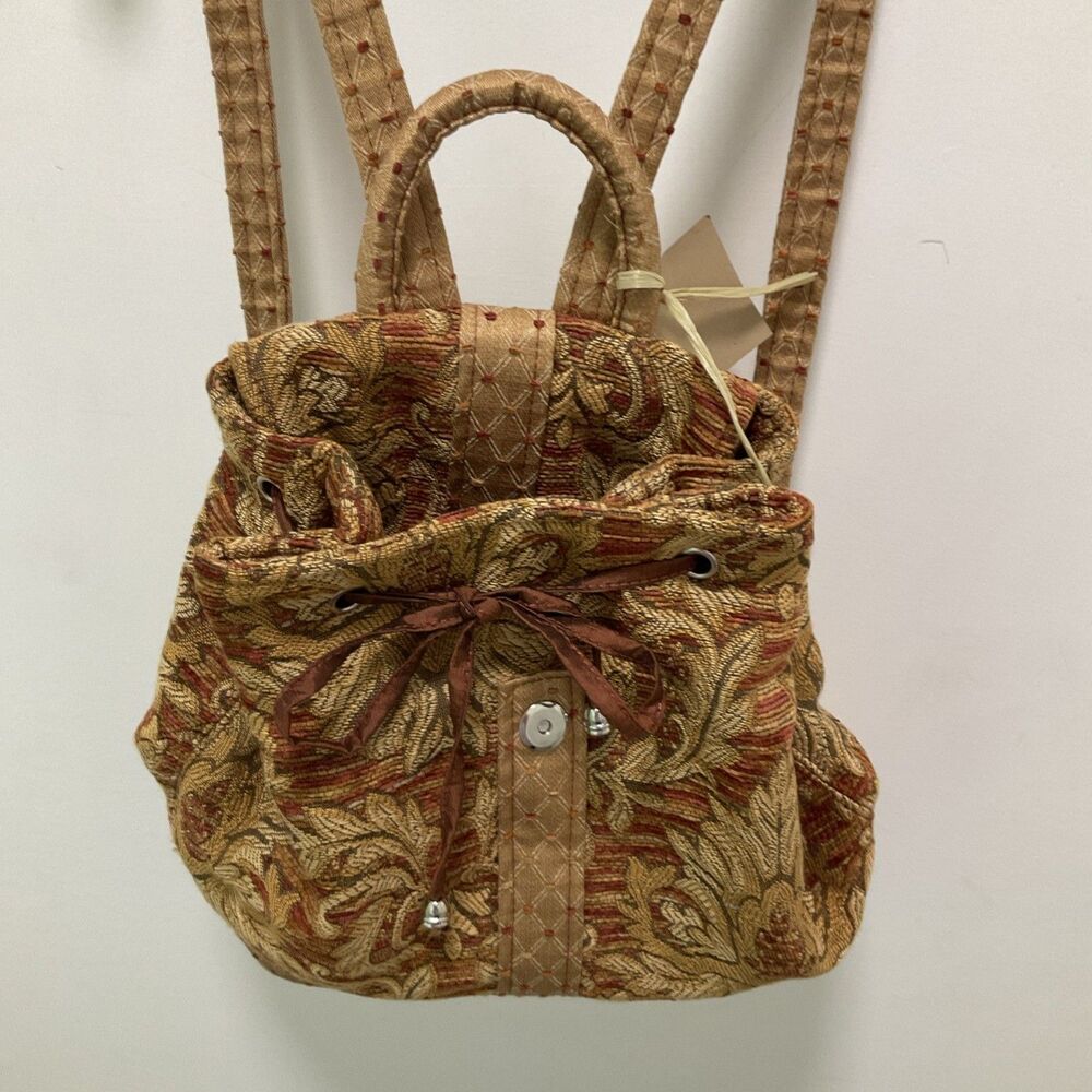 Vintage Jennifer Taylor Tapestry Back Pack Purse. NWT - Picture 6 of 9